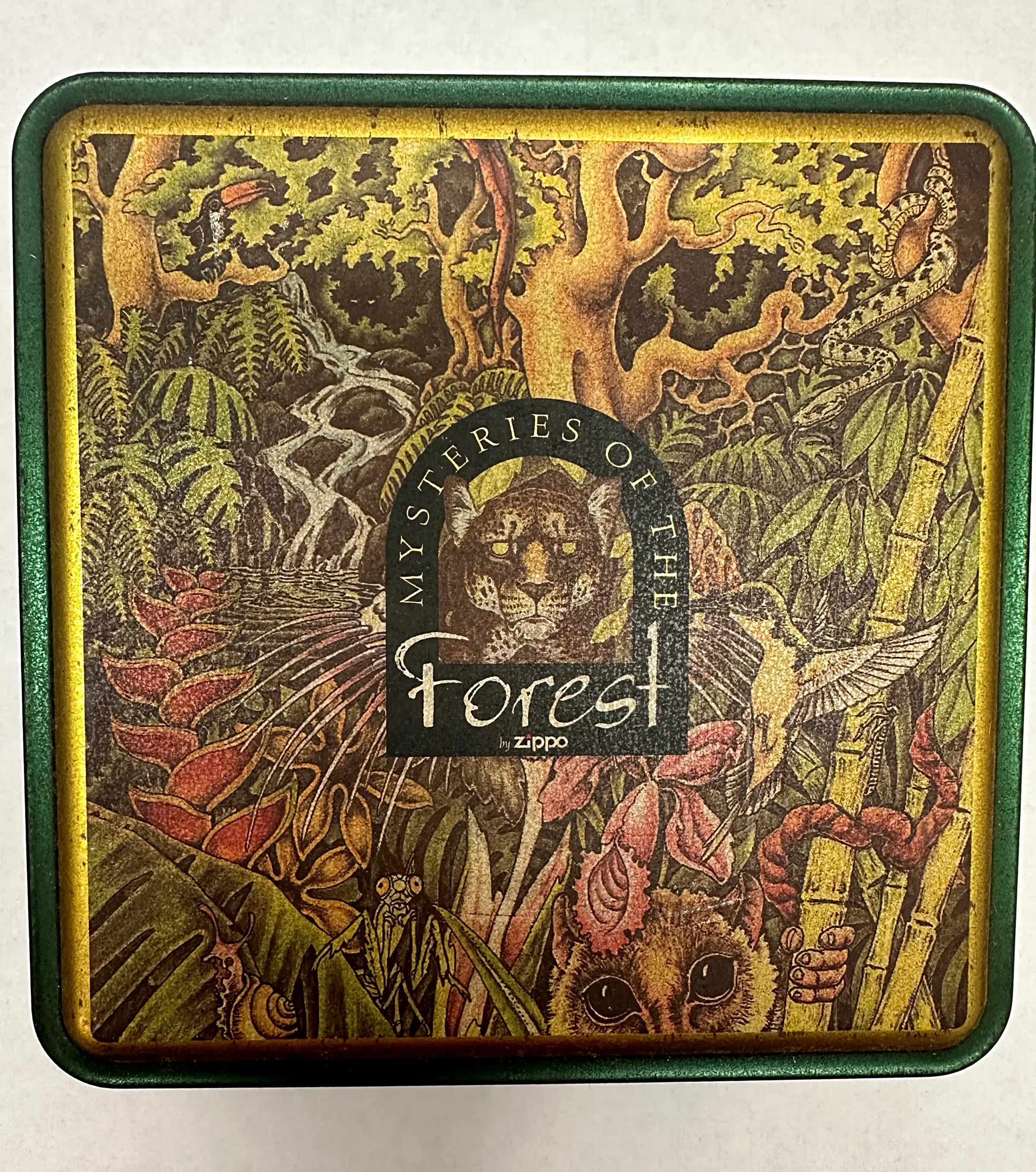 1995 Mysteries of the Forest Set of 4 Zippo Lighter Set - Hers and His Treasures