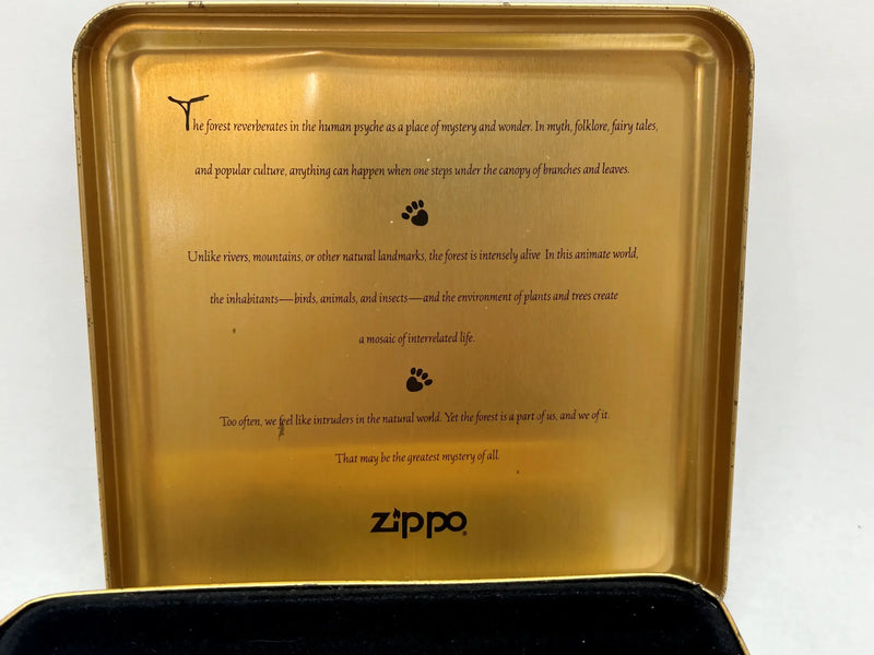 1995 Mysteries of the Forest Set of 4 Zippo Lighter Set - Hers and His Treasures