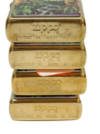 1995 Mysteries of the Forest Set of 4 Zippo Lighter Set - Hers and His Treasures