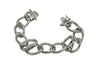 Silver Toned Chain Link Bracelet Signed PAJ - Hers and His Treasures