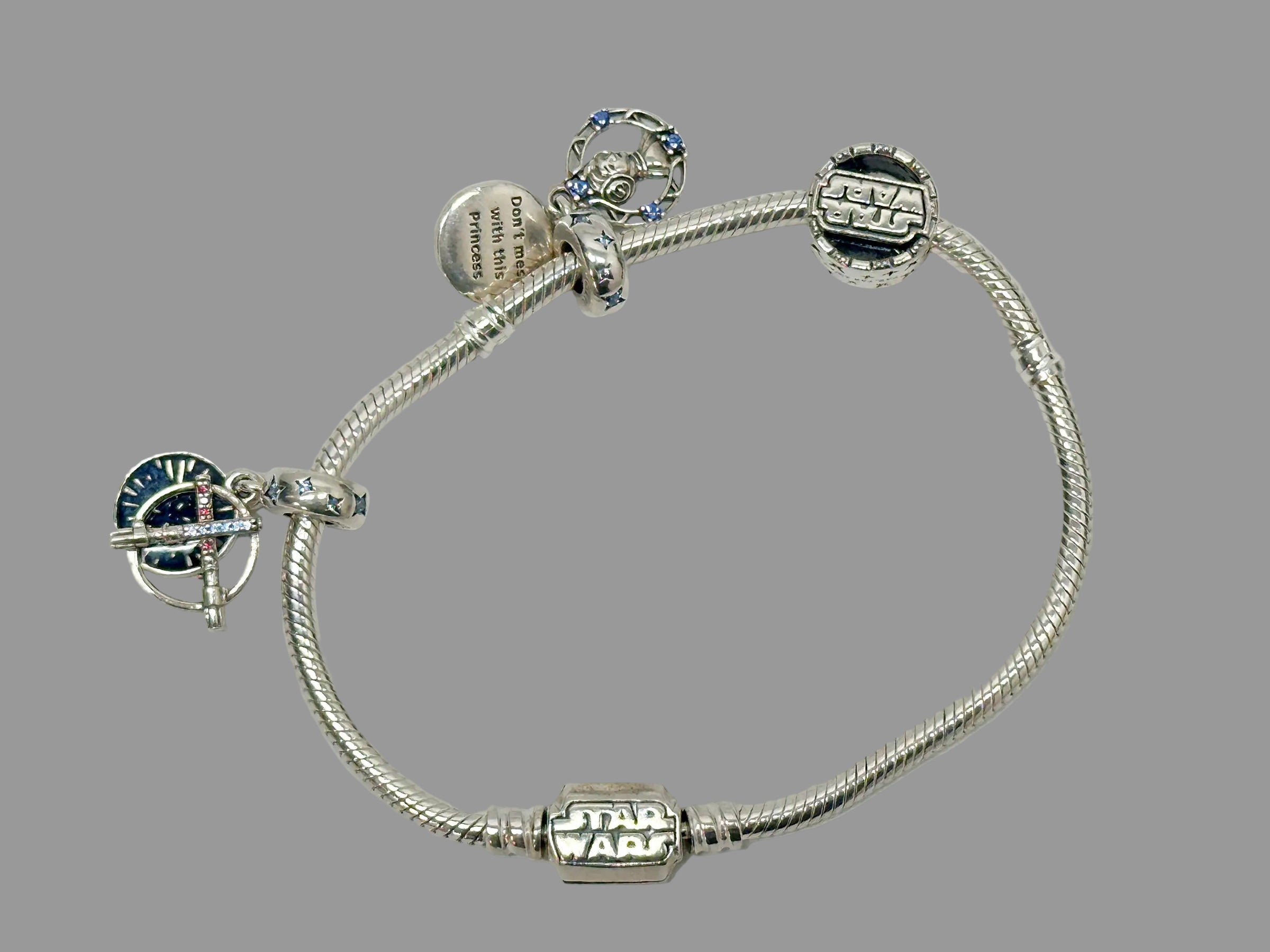 Pandora Star Wars Sterling Silver Bracelet with Three Charms - Hers and His Treasures