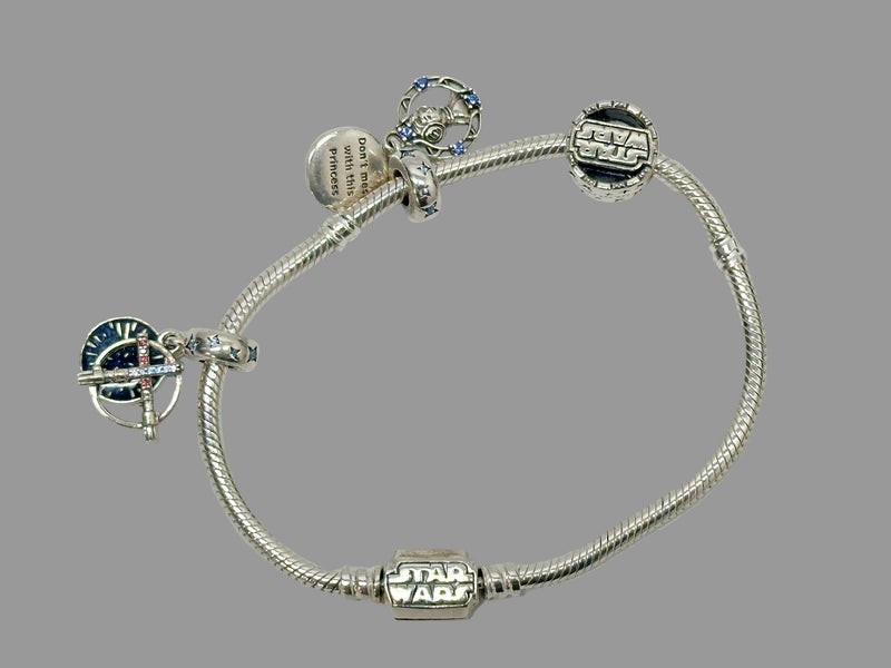 Pandora Star Wars Sterling Silver Bracelet with Three Charms - Hers and His Treasures