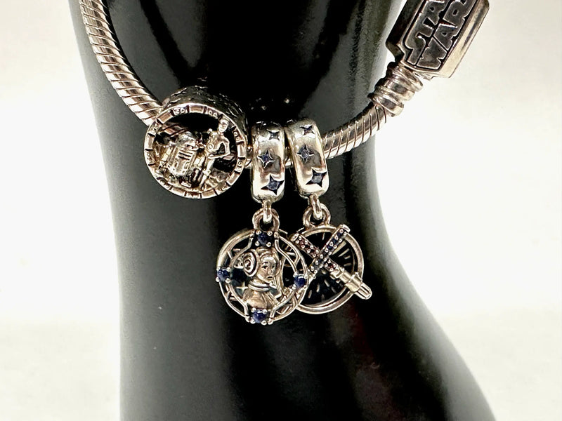 Pandora Star Wars Sterling Silver Bracelet with Three Charms - Hers and His Treasures
