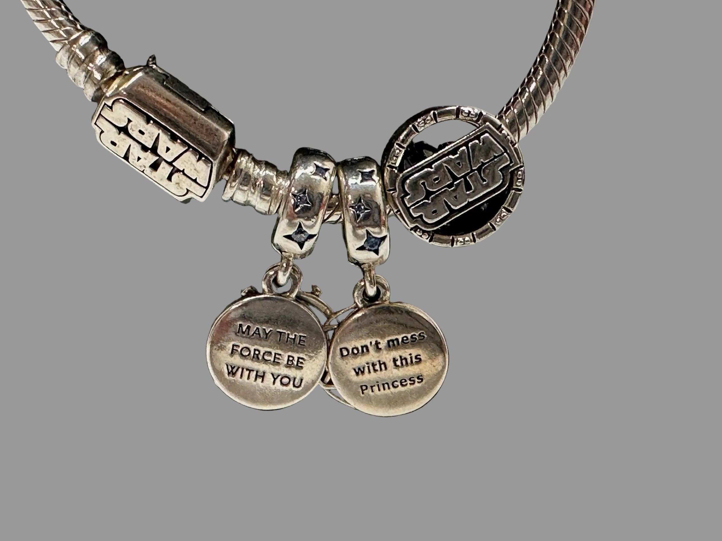 Pandora Star Wars Sterling Silver Bracelet with Three Charms - Hers and His Treasures