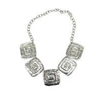 1980's Park Lane Etruscan Swirl Silver Tone Choker Necklace - Hers and His Treasures