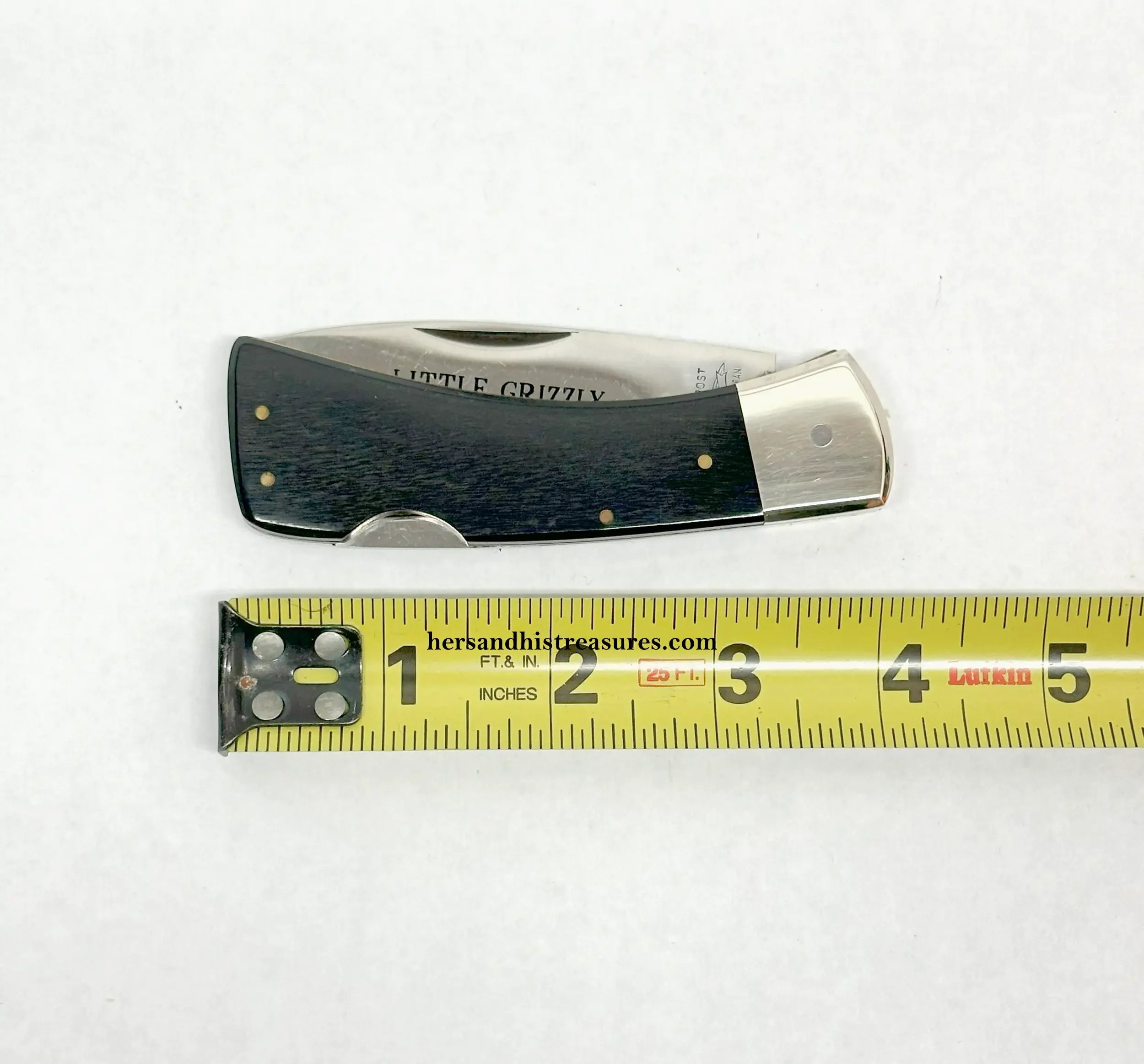 Vintage Parker Frost Little Grizzley Wood Lockback Pocket Knife