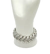 Pegasus Coro Silver Tone Leaf Chevron Link Bracelet - Hers and His Treasures