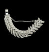 Pegasus Coro Silver Tone Leaf Chevron Link Bracelet - Hers and His Treasures