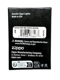 2025 Pop Art Design Sky Blue Matte Zippo Lighter - Hers and His Treasures