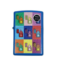 2025 Pop Art Design Sky Blue Matte Zippo Lighter - Hers and His Treasures