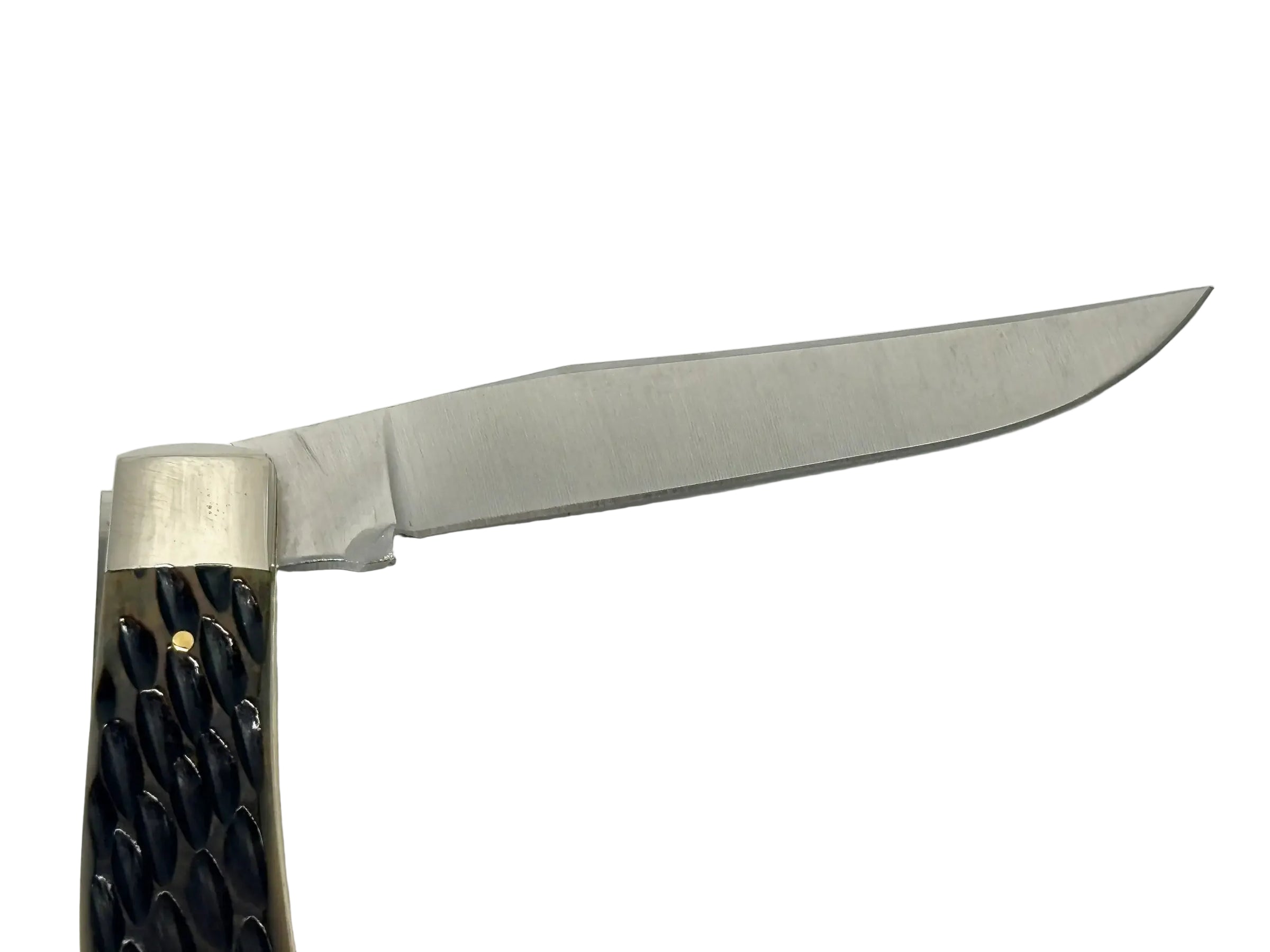 Queen City #27 Green Bone Muskrat Pocket Knife - Hers and His Treasures