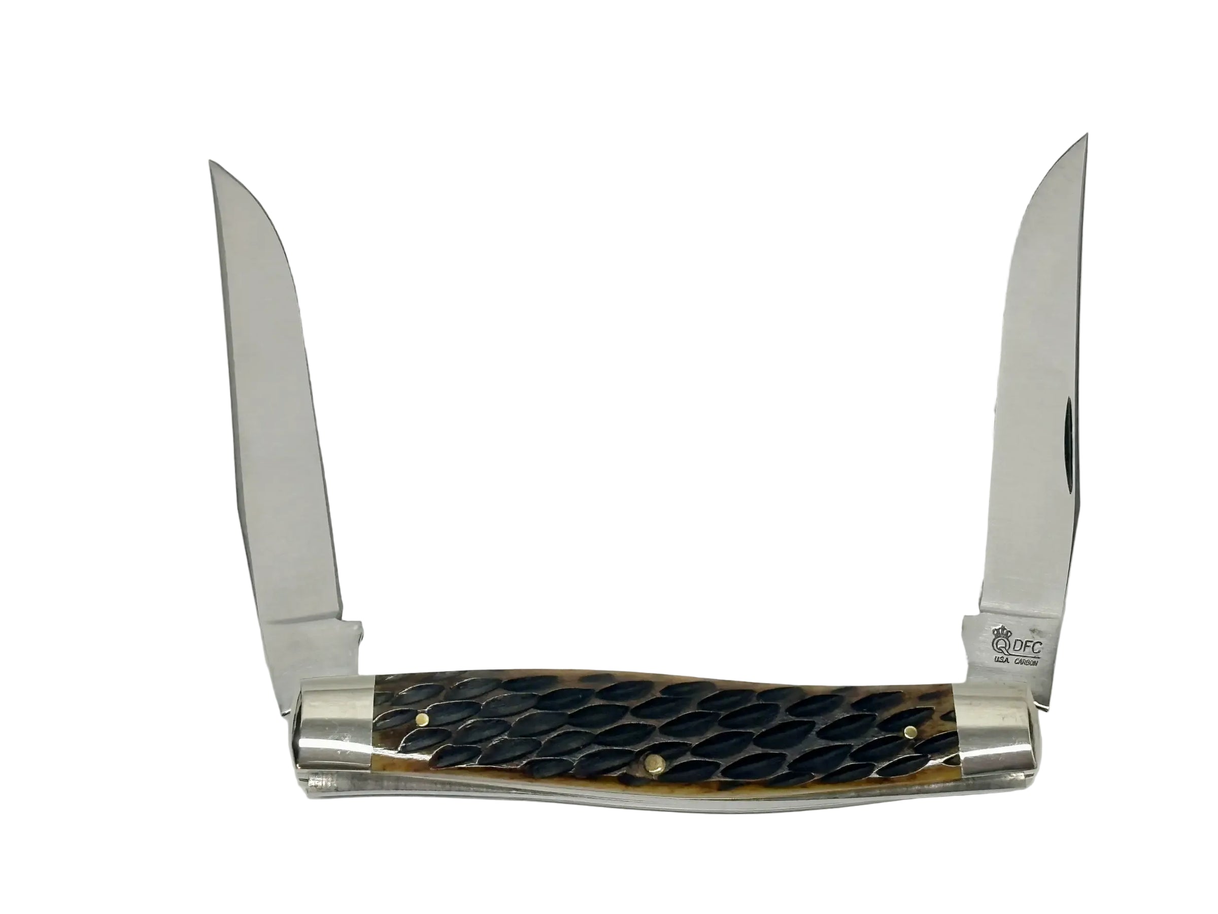 Queen City #27 Green Bone Muskrat Pocket Knife - Hers and His Treasures