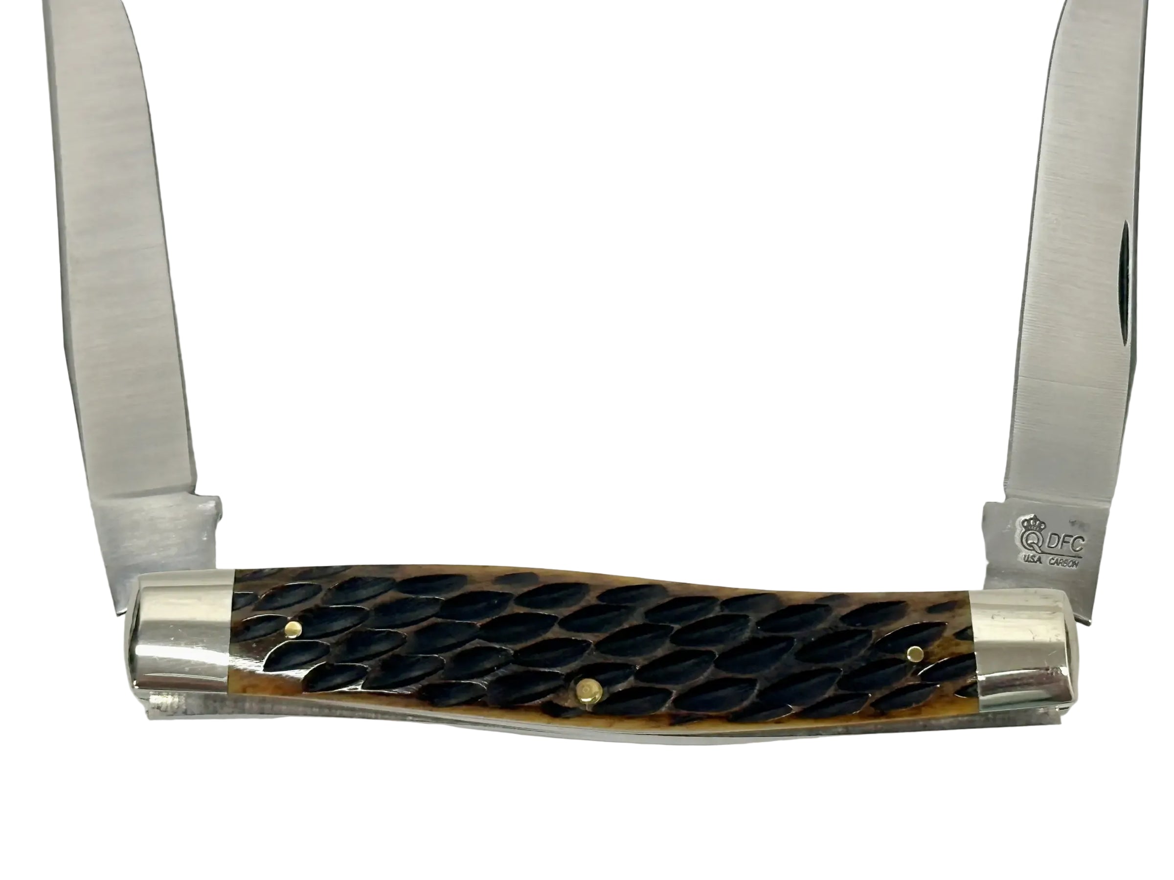 Queen City #27 Green Bone Muskrat Pocket Knife - Hers and His Treasures