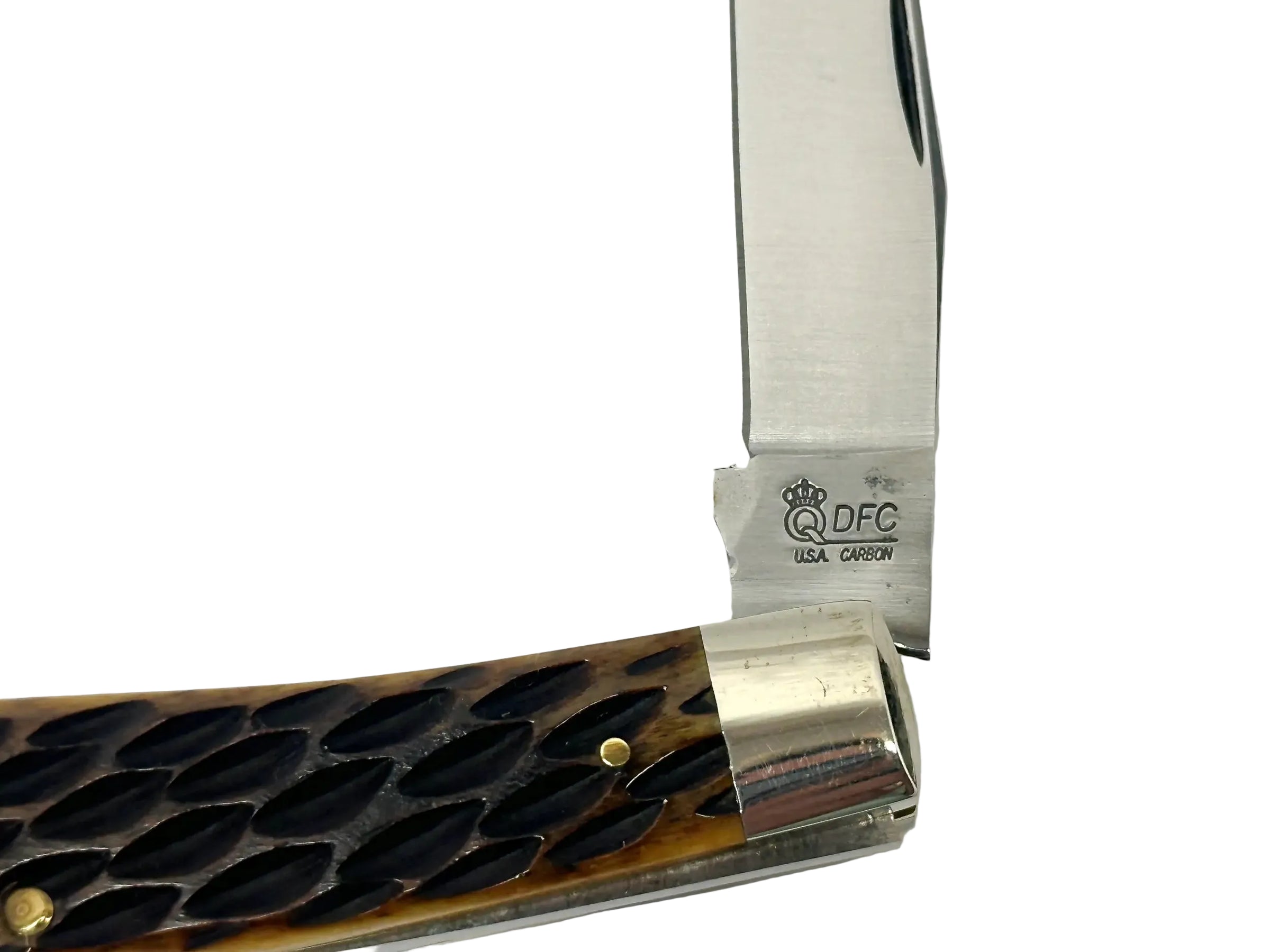 Queen City #27 Green Bone Muskrat Pocket Knife - Hers and His Treasures