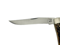 Queen City #27 Green Bone Muskrat Pocket Knife - Hers and His Treasures