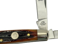 Queen Cutlery #2 Honey Amber Bone Jack Knife - Hers and His Treasures