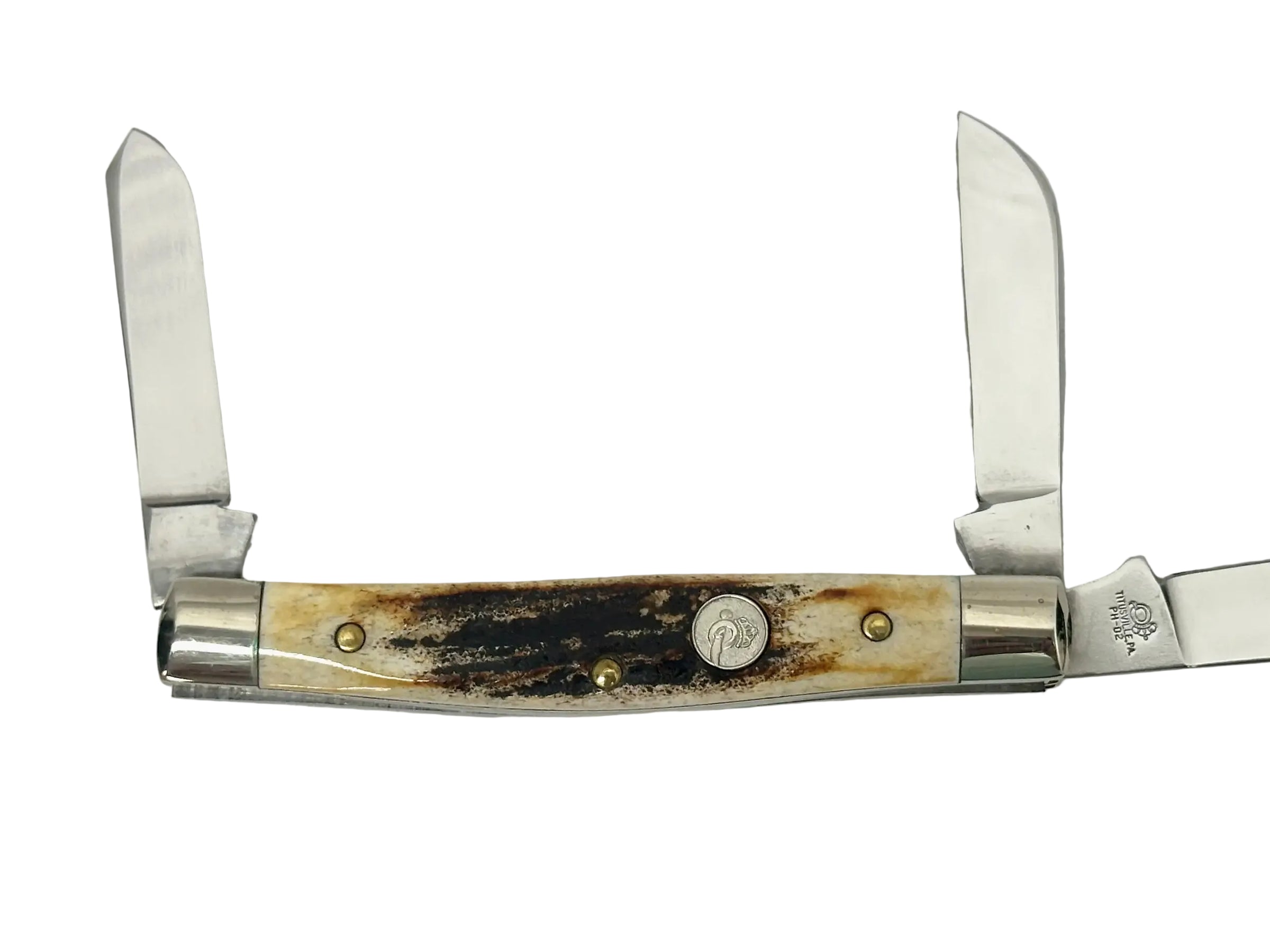 Queen Cutlery #26 Stag 3 Blade Stockman Pocket Knife - Hers and His Treasures