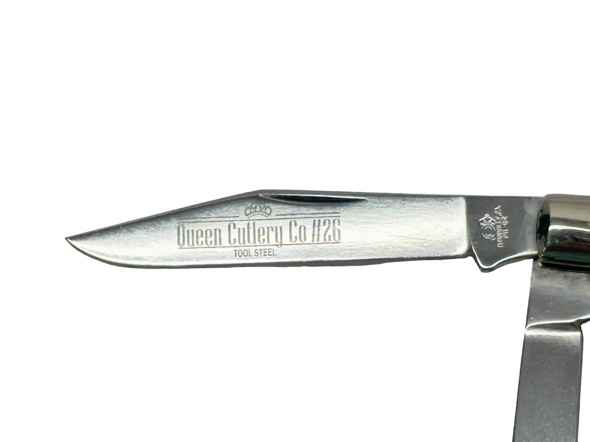 Queen Cutlery #26 Stag 3 Blade Stockman Pocket Knife - Hers and His Treasures