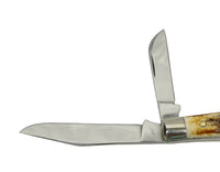 Queen Cutlery #26 Stag 3 Blade Stockman Pocket Knife - Hers and His Treasures