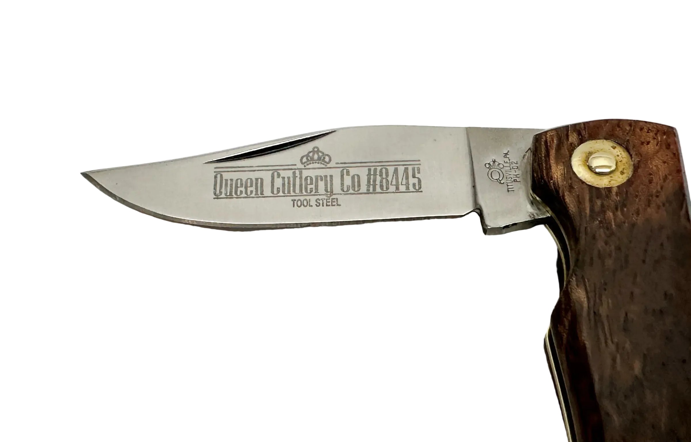 Queen Cutlery Co. 8445 PH-D2 Wood Lockback Pocket Knife