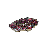 1950's Regency Purple Rhinestone Wreath Brooch - Hers and His Treasures