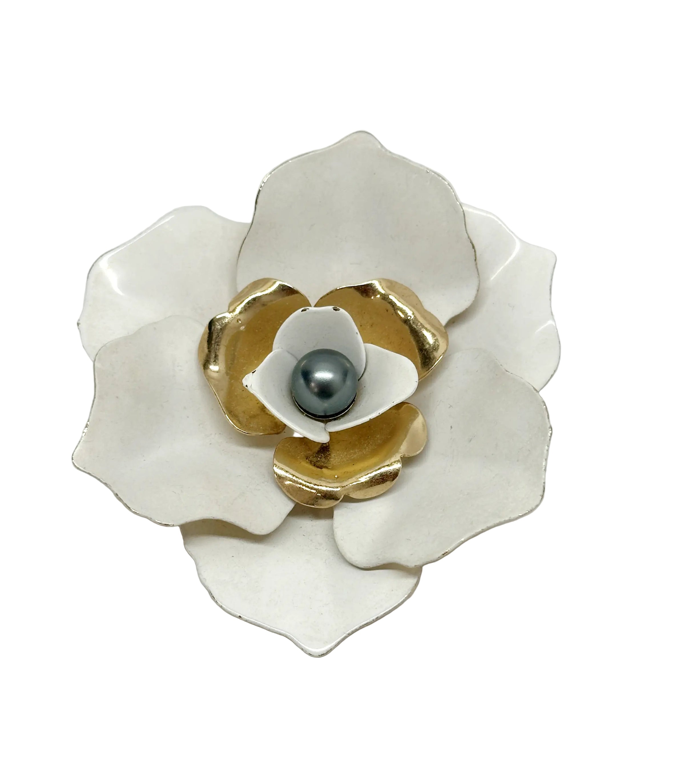 Vintage Sarah Coventry Camellia Brooch Pin - Hers and His Treasures