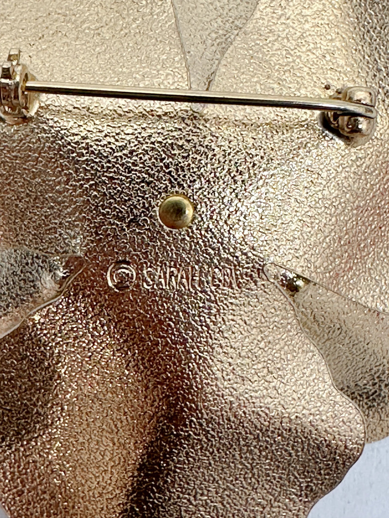 Vintage Sarah Coventry Camellia Brooch Pin - Hers and His Treasures