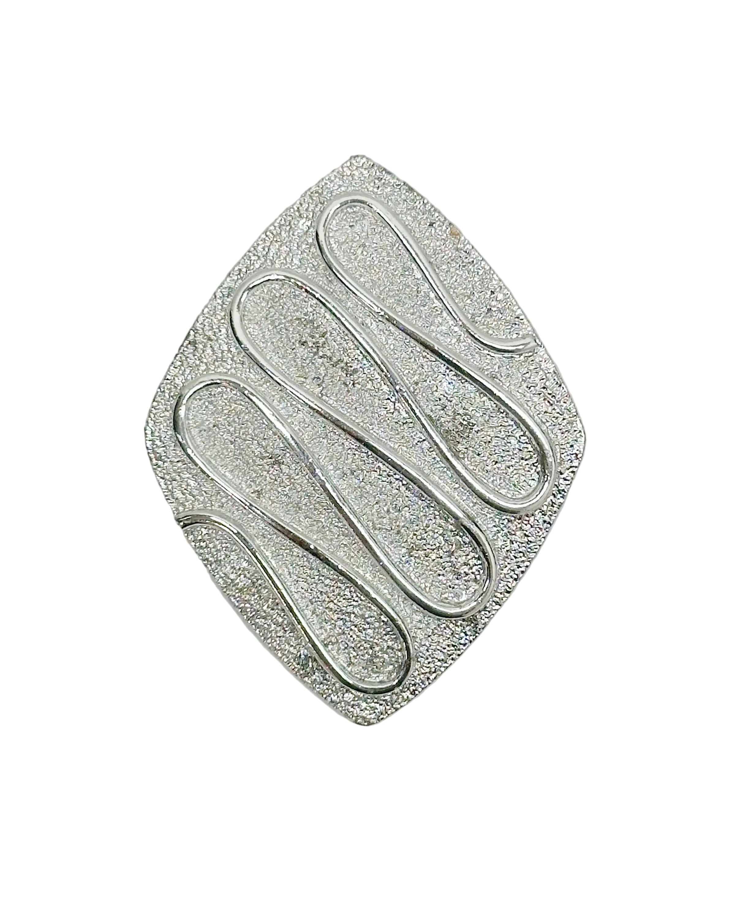 1961 Sarah Coventry Silvery Nile Brooch Pin or Pendant - Hers and His Treasures