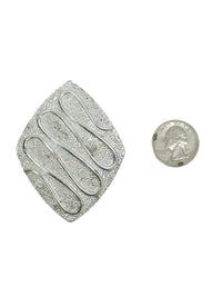 1961 Sarah Coventry Silvery Nile Brooch Pin or Pendant - Hers and His Treasures