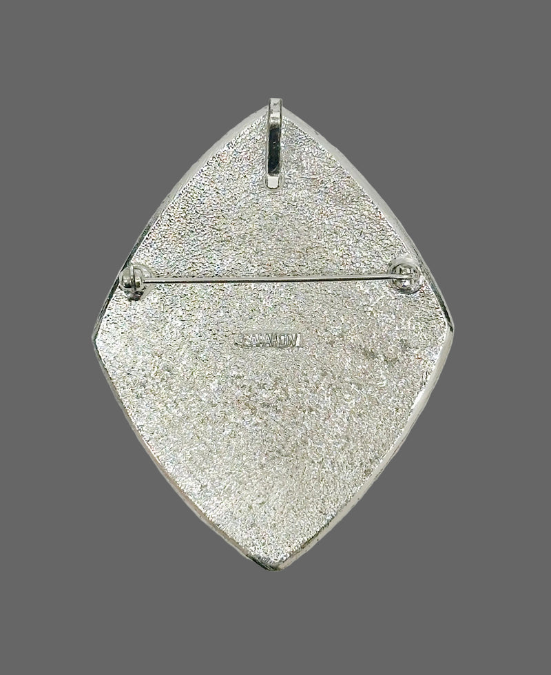 1961 Sarah Coventry Silvery Nile Brooch Pin or Pendant - Hers and His Treasures