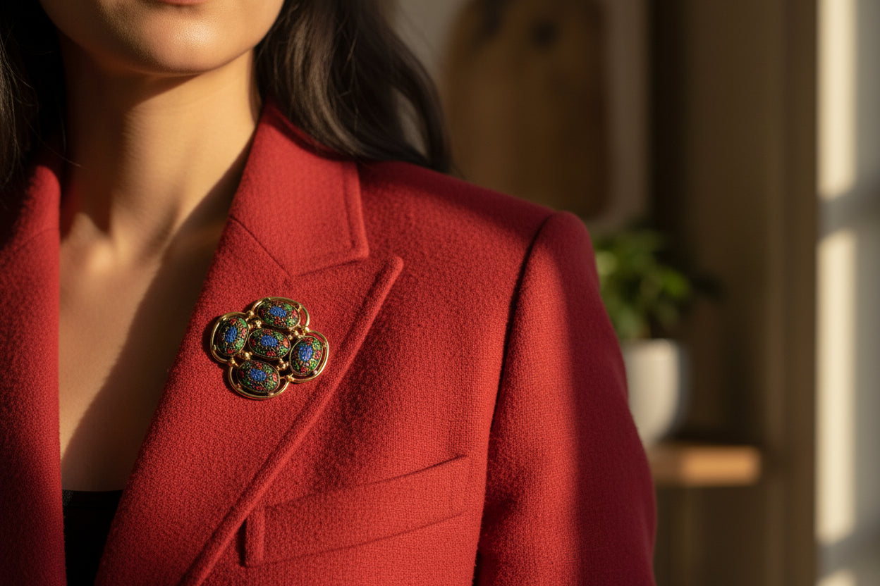 1968 Sarah Coventry Light of the East Brooch Pin - Hers and His Treasures