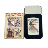2002 Flying Uncle Saturday Evening Post Zippo Lighter - Hers and His Treasures