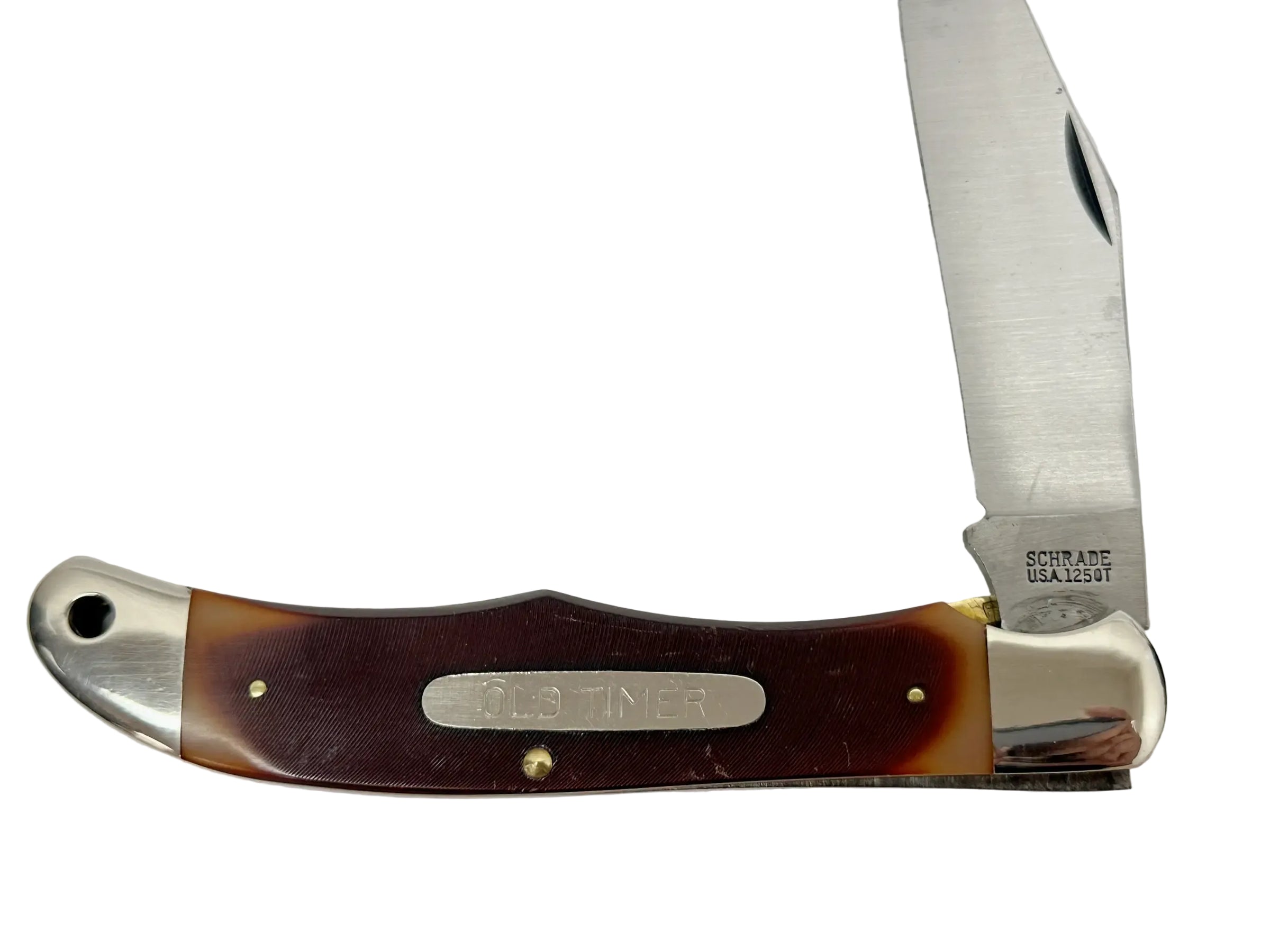 Schrade Old Timer 125OT Lock Blade Pocket Knife with Sheath - Hers and His Treasures
