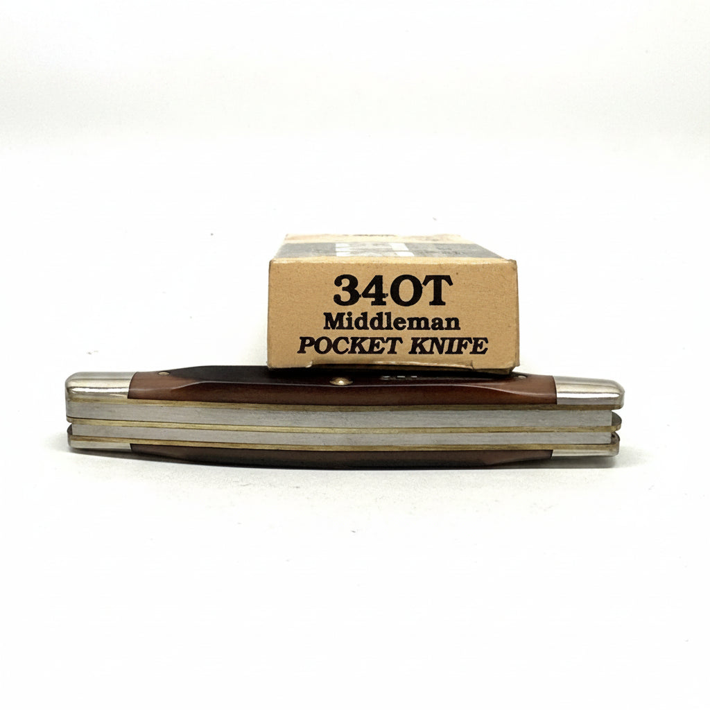 1973-2002 Schrade Cutlery 34OT Middleman Pocket Knife - Hers and His Treasures