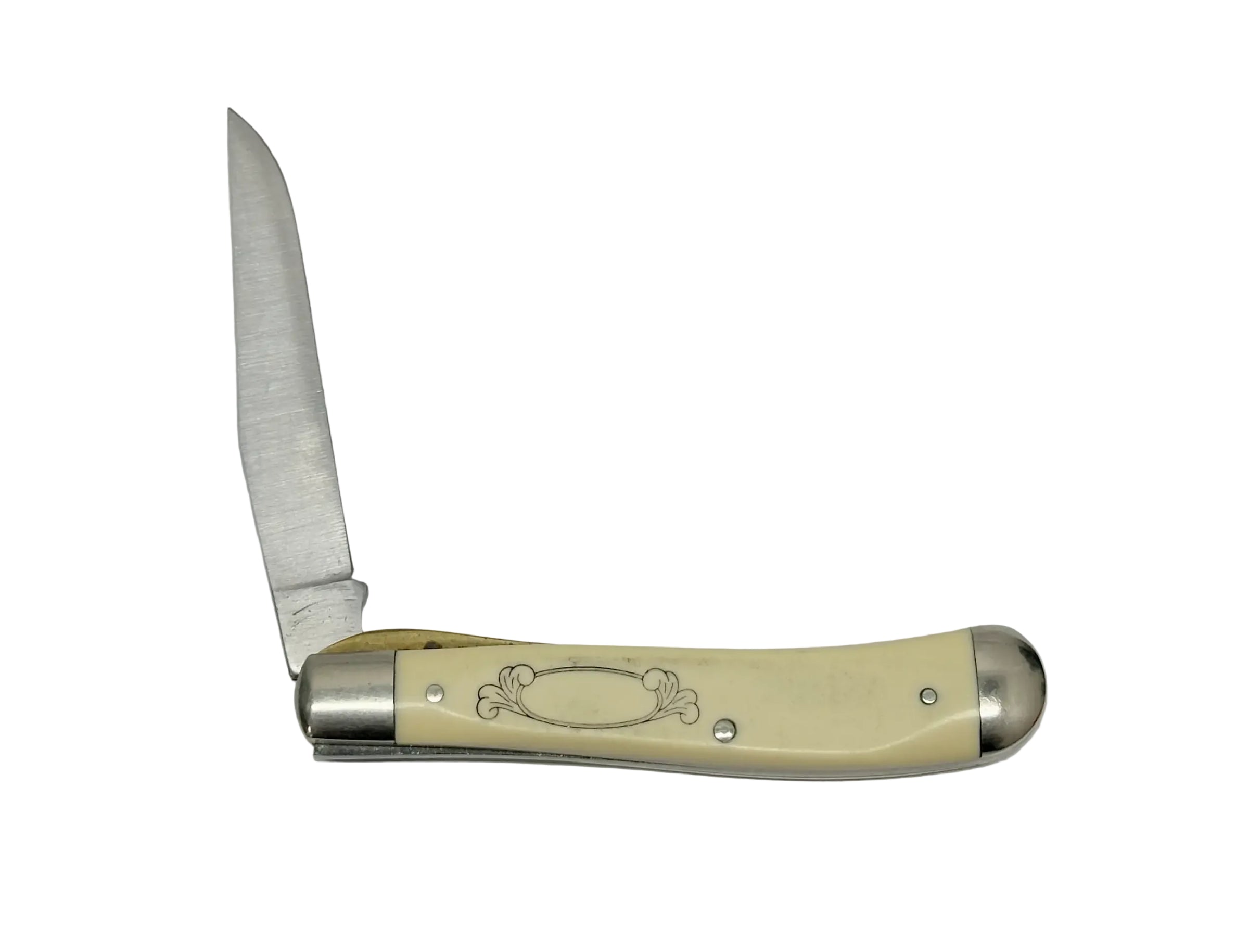 Schrade Cutlery SC-503 Bass Scrimshaw Trapper Pocket Knife - Hers and His Treasures