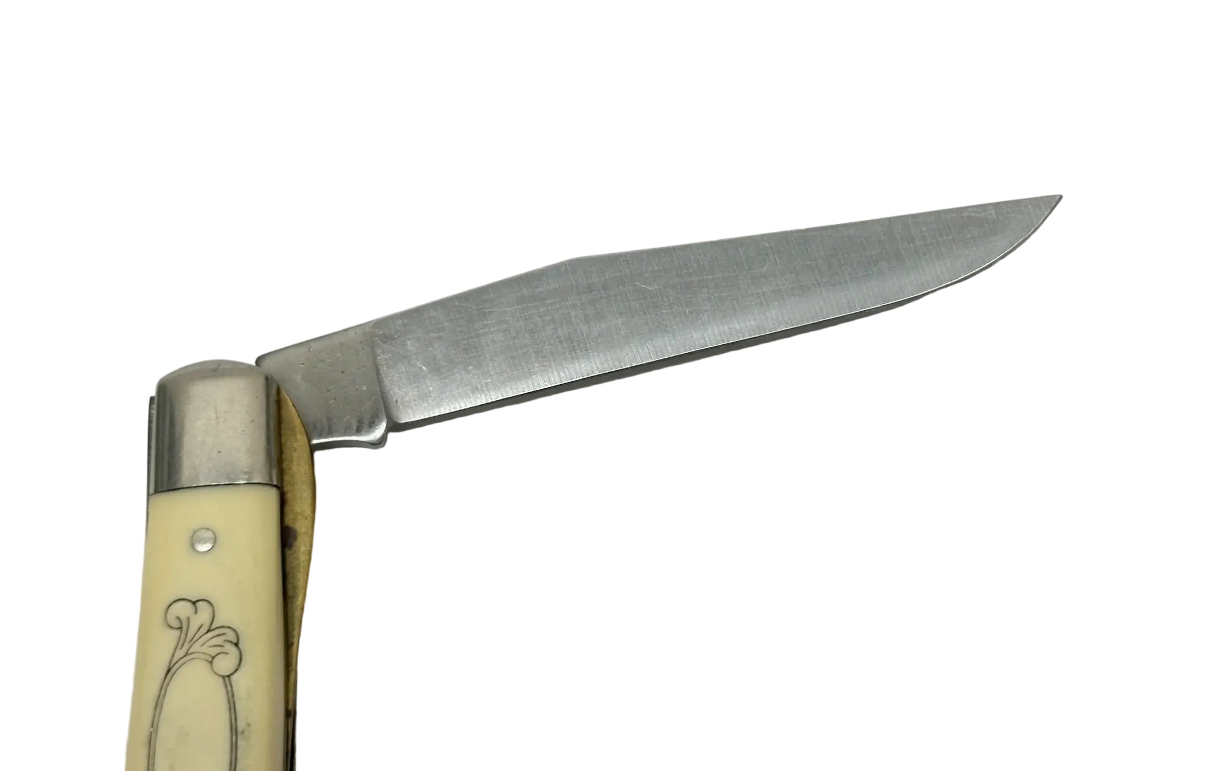 Schrade Cutlery SC-503 Bass Scrimshaw Trapper Pocket Knife - Hers and His Treasures