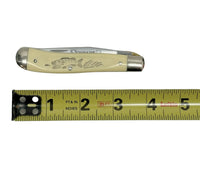 Schrade Cutlery SC-503 Bass Scrimshaw Trapper Pocket Knife - Hers and His Treasures