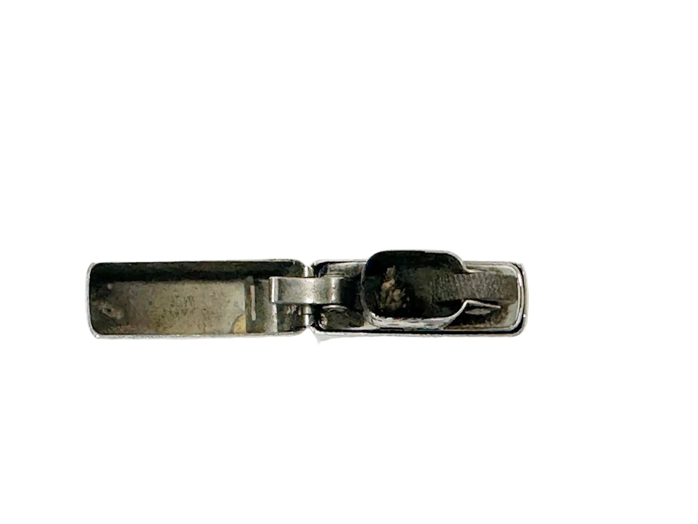 XI 1995 Slim Diagonal Lines "Bright Cut" Zippo Lighter - Hers and His Treasures