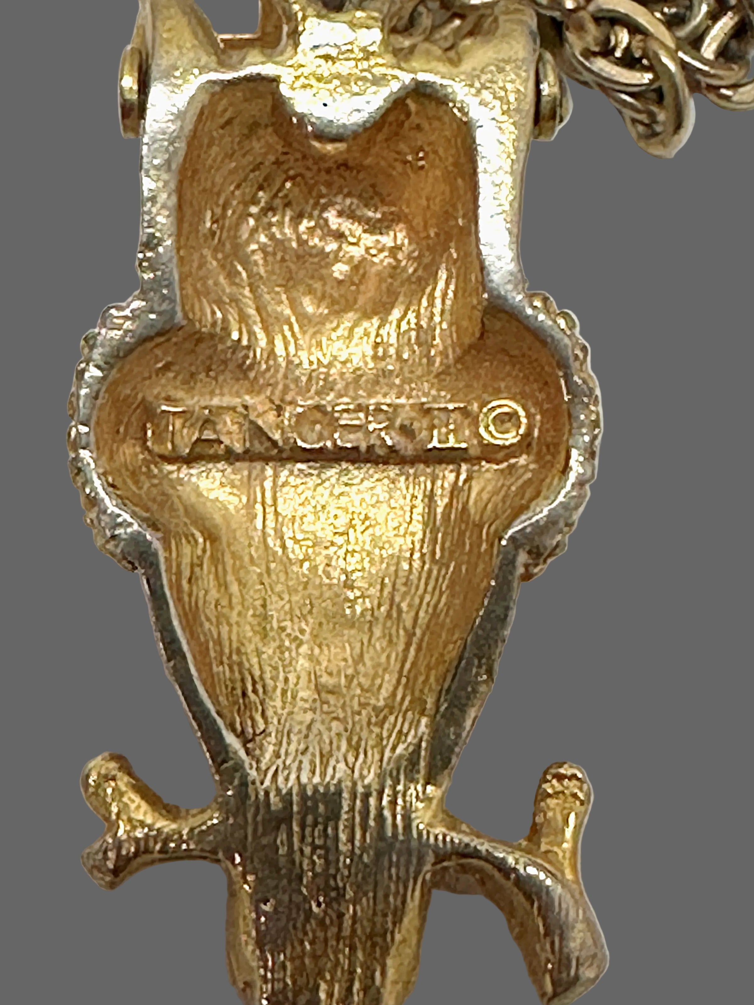 Vintage Tancer II Gold Tone Owl Necklace with Movable Glasses - Hers and His Treasures