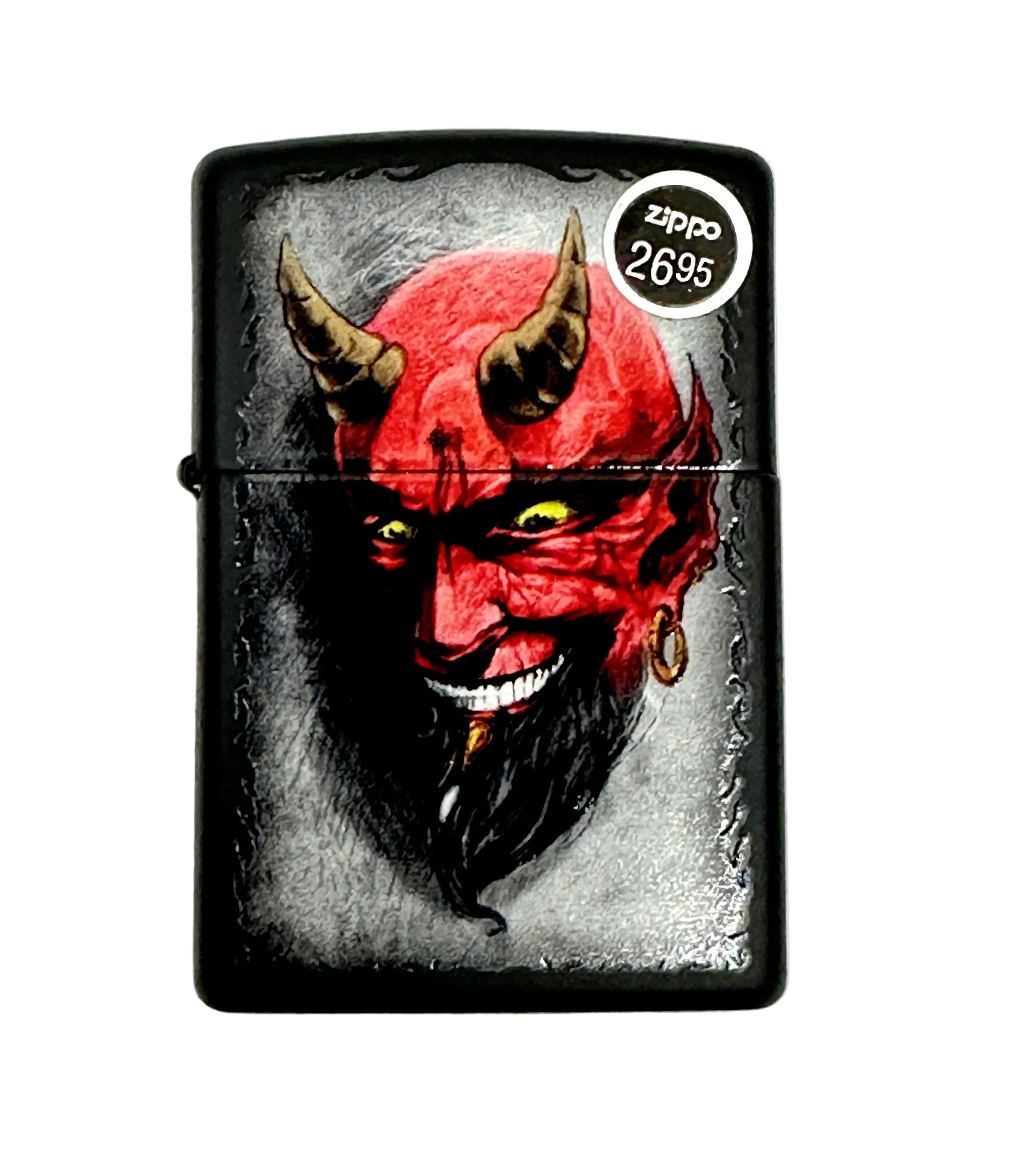 2016 28862 Tattoo Devil Black Matte Zippo Lighter - Hers and His Treasures