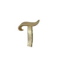Vintage Crown Trifari Gold Tone Letter "T" Brooch Pin - Hers and His Treasures