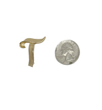 Vintage Crown Trifari Gold Tone Letter "T" Brooch Pin - Hers and His Treasures