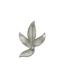 Vintage Trifari Silver Tone Leaf Brooch Pin - Hers and His Treasures