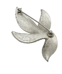 Vintage Trifari Silver Tone Leaf Brooch Pin - Hers and His Treasures