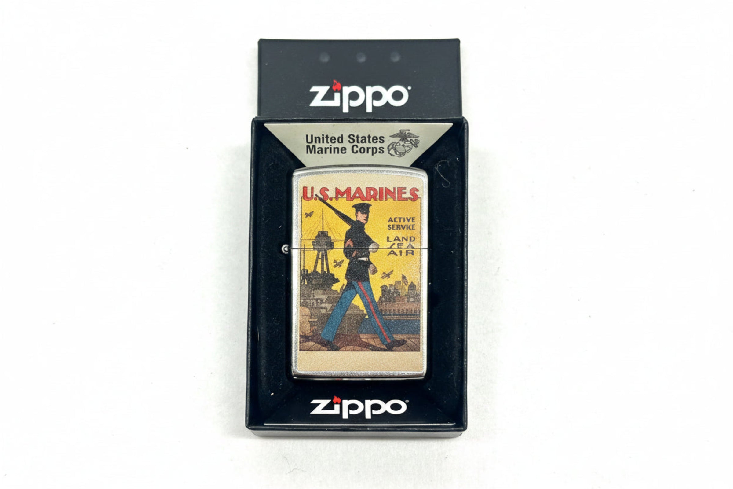 2021 USMC United States Marine Corps Land Sea Air Zippo Lighter - Hers and His Treasures