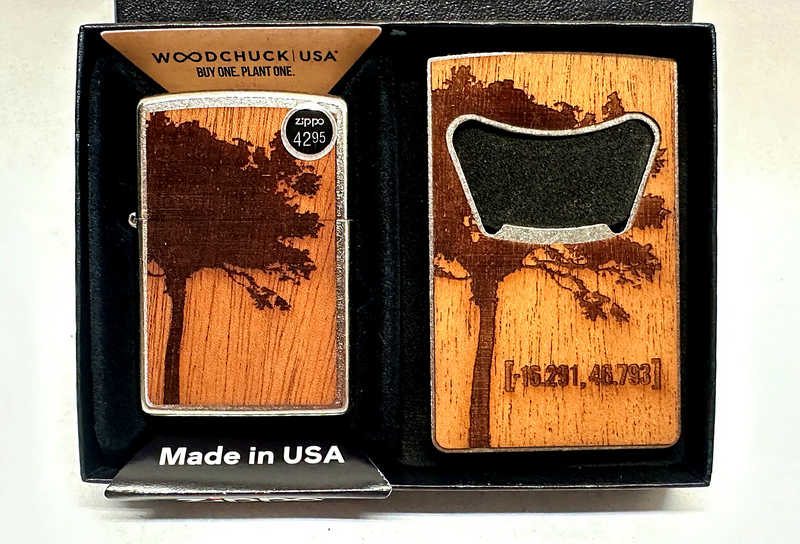 2025 Zippo Woodchuck Lighter and Bottle Opener Combo - Hers and His Treasures