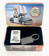 XIV 1998 Zippo Car Lighter and Keychain Set - Hers and His Treasures