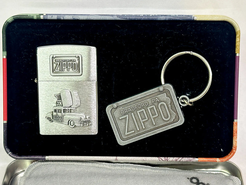 XIV 1998 Zippo Car Lighter and Keychain Set - Hers and His Treasures