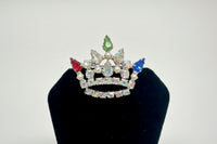 B. David Family Crown Rhinestone Brooch in Box