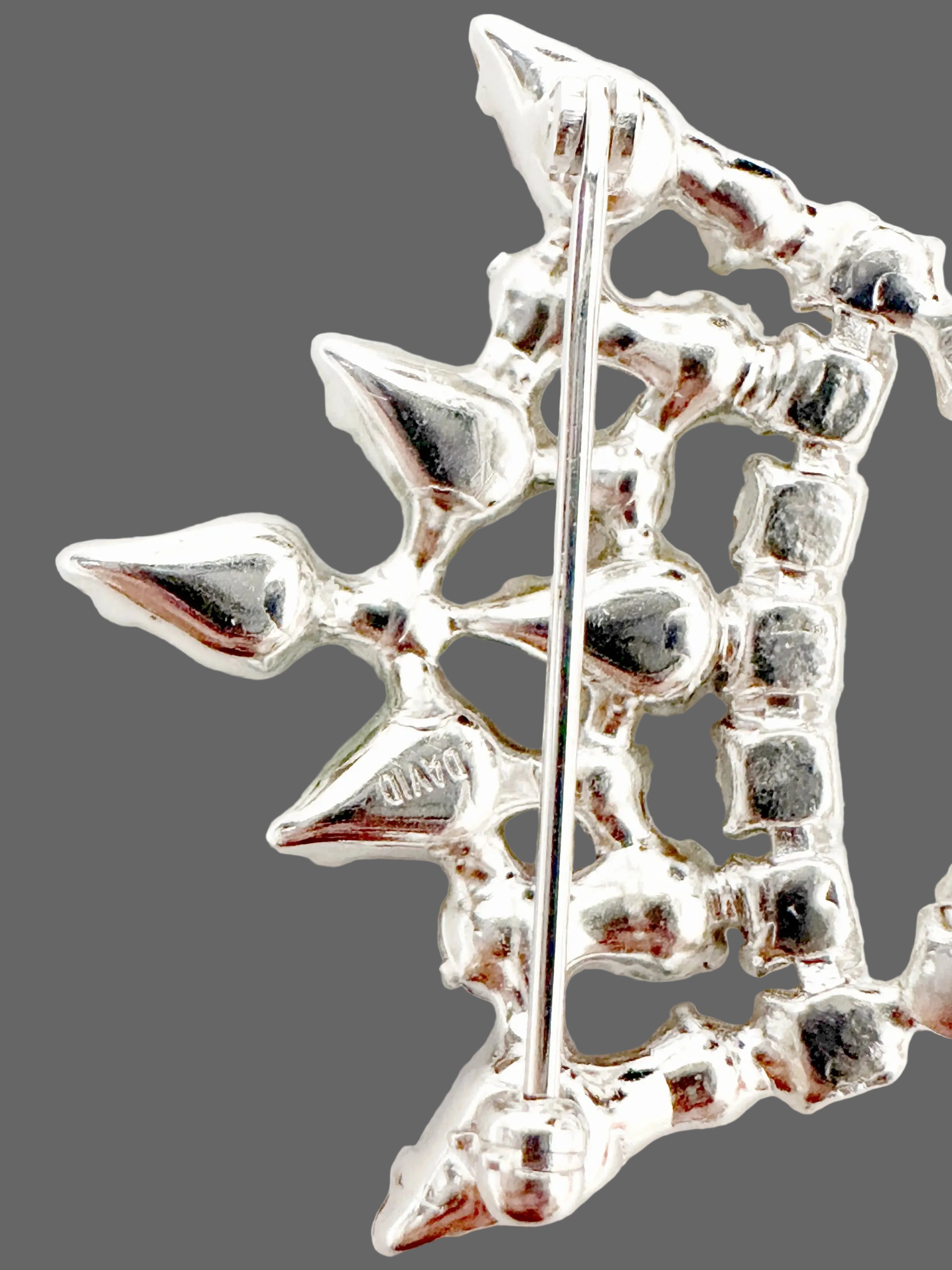 B. David Family Crown Rhinestone Brooch in Box - Hers and His Treasures